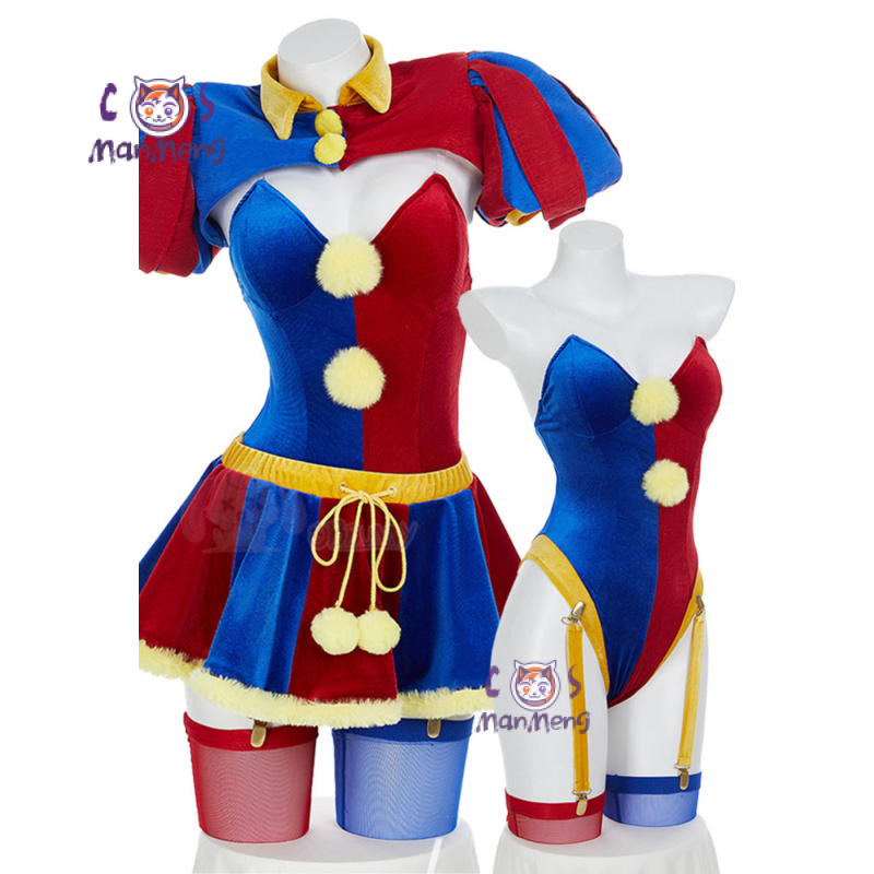 Anime Cosplay Outfit Girl - Anime incrível coringa menina circo digital