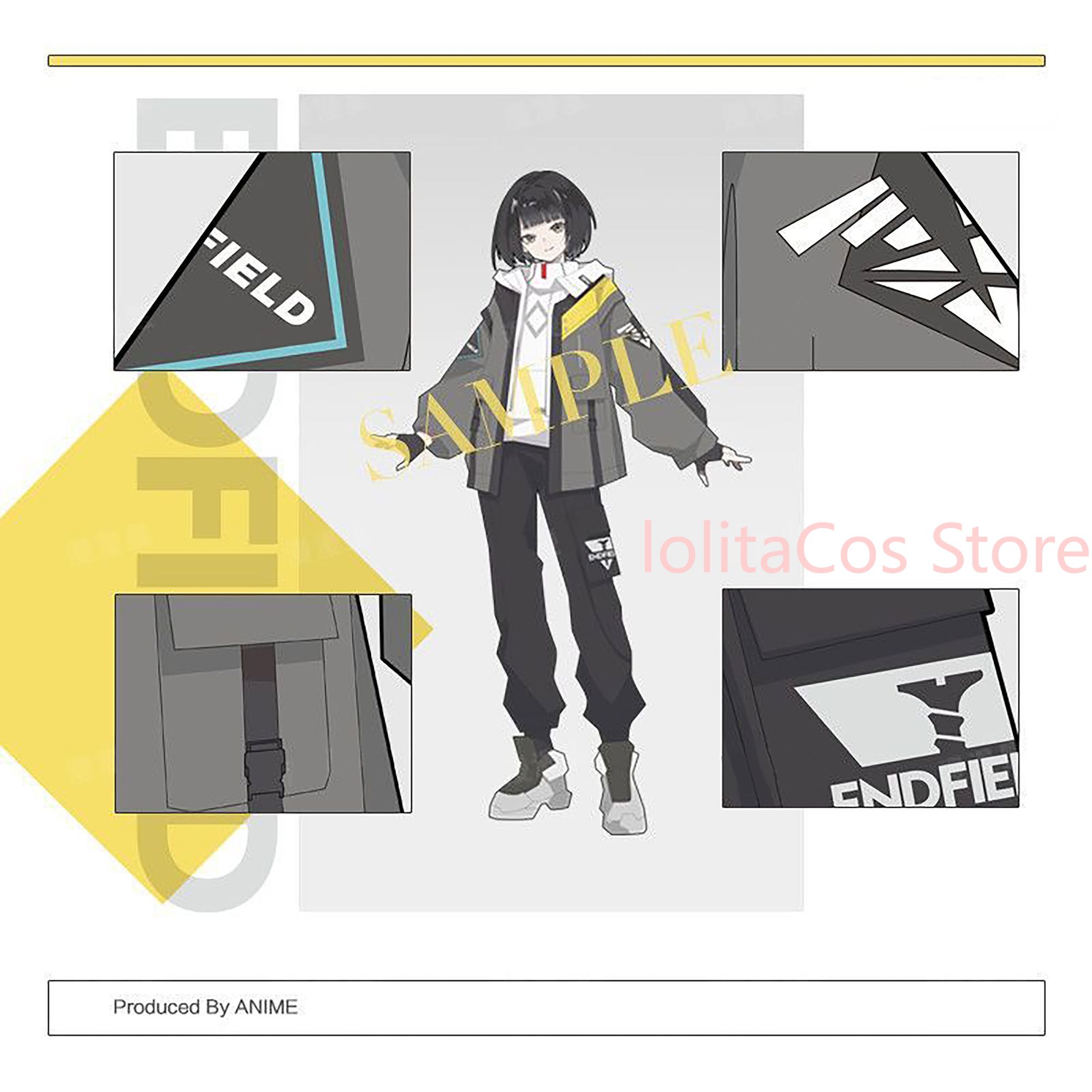Anime Cosplay Outfit Girl - Novo Conjunto de Roupas Fanmade Doujin