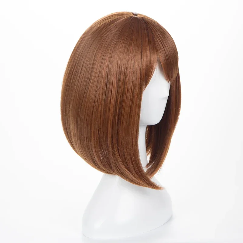 Anime Cosplay Dance - Peruca Curta Marrom Bob Resistente ao