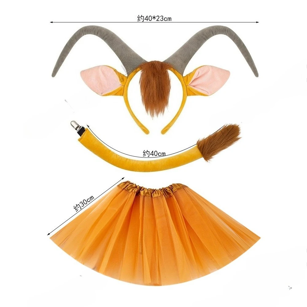 Anime Cosplay Simple - Meninas meninos natal animal cabra traje