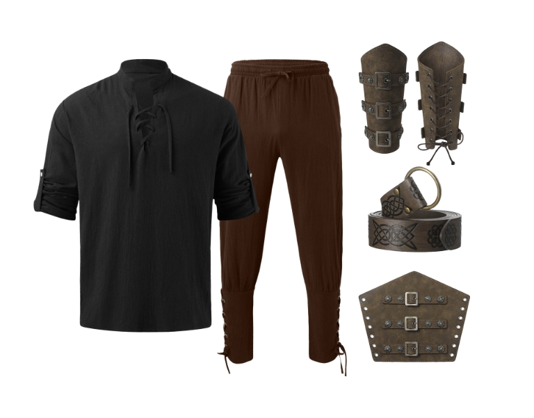 Anime Cosplay And Costumes - Conjunto de 4 peças de fantasia