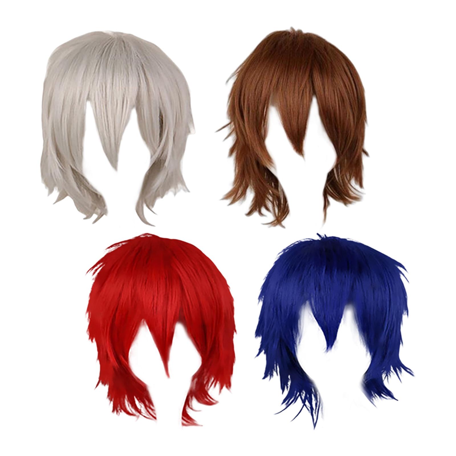 Cosplay Anime Basic - Peruca curta cosplay, moda espetada resistente