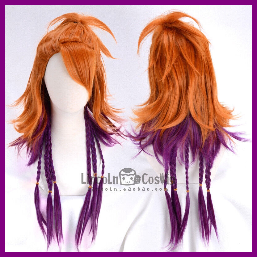Cosplay Anime Black Hair - Peruca Completa de Cosplay do Joker
