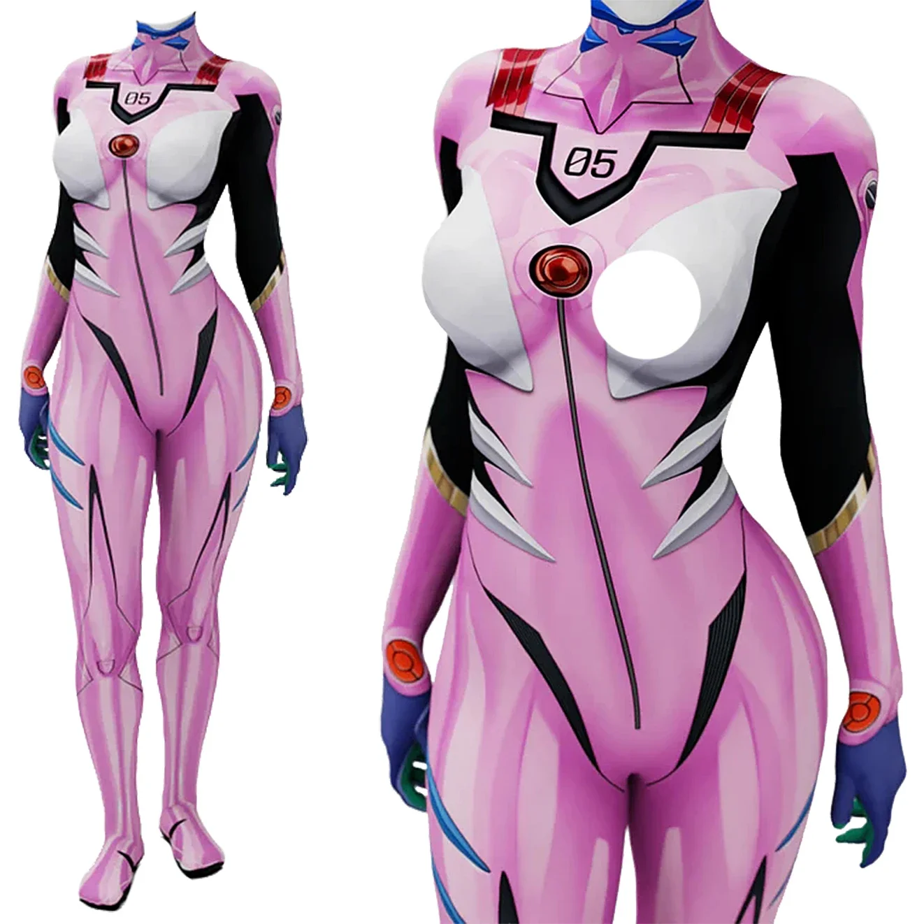 Anime Cosplay Girls - Anime eva 05 makinami cosplay traje