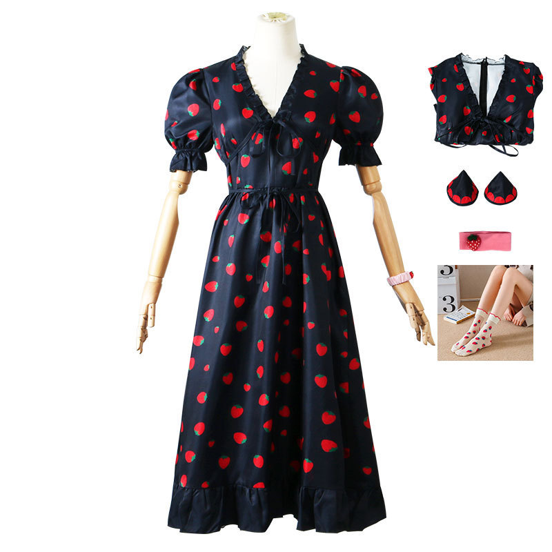 Spy Family Outfit - Fantasia de Cosplay SPY×FAMILY: Vestido Morango