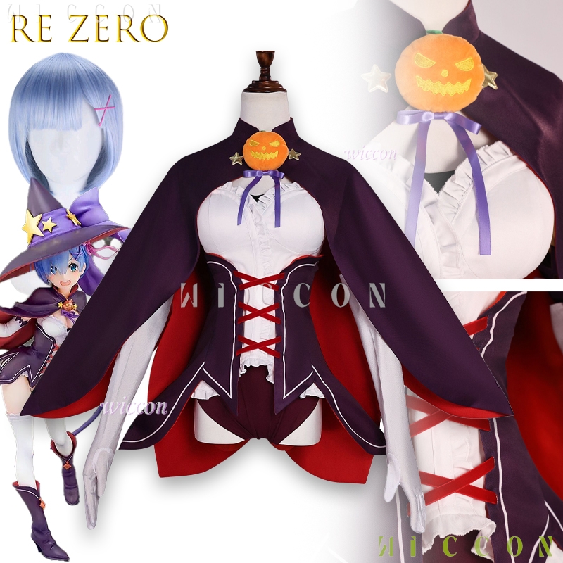 Re Zero Rem Wig - Halloween adultos cos re vida em