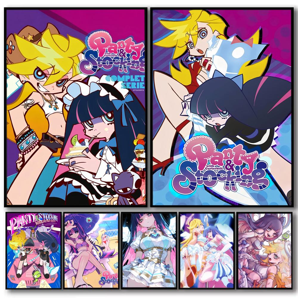 Anime Cosplay Wallpaper - Pôster Decorativo Anime P-Panty S-Stocking Garterbelt,