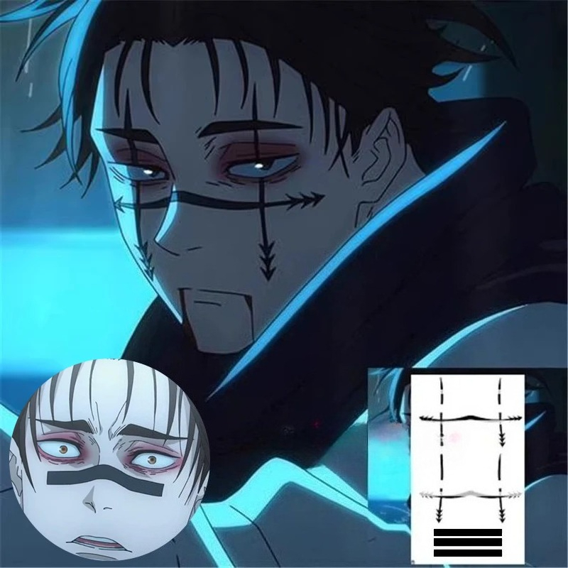 Anime Cosplay Jujutsu Kaisen - Adesivo de Tatuagem Choso Anime Jujutsu