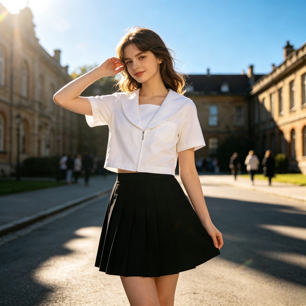 Camisa Branca de Uniforme Esco - Cosplay Anime Basic avaliação e preço