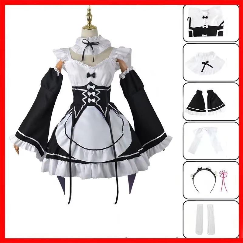 Fantasia de Cosplay Anime Re:z - Re Zero Rem Wig avaliação e preço