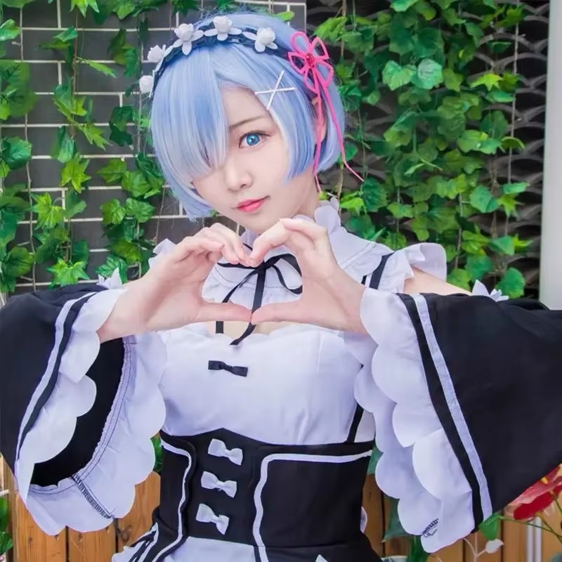 Fantasia de Cosplay Anime Re:z - Re Zero Rem Wig avaliação e preço