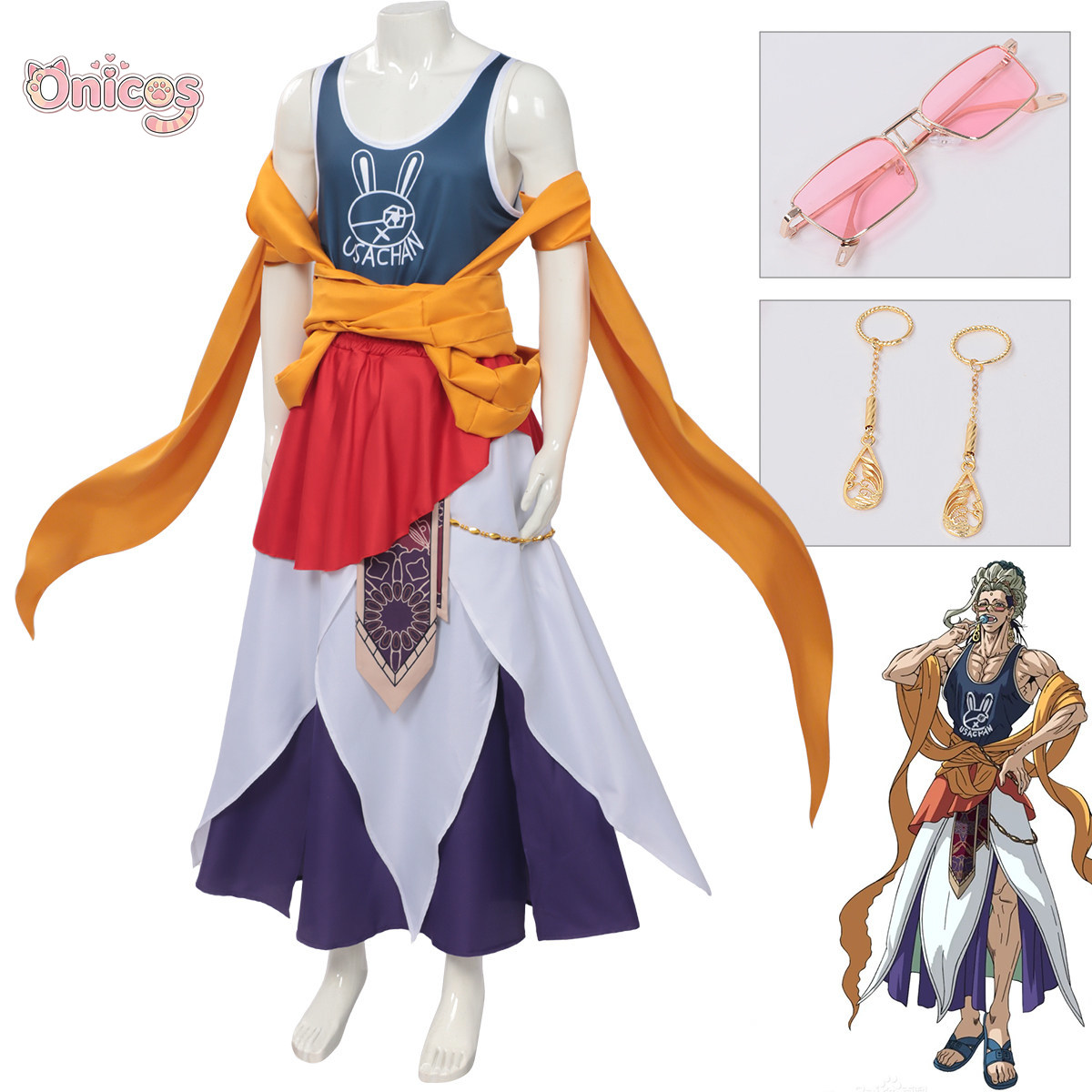 Fantasia de Cosplay do Buda de - Costume Anime Cosplay avaliação e preço