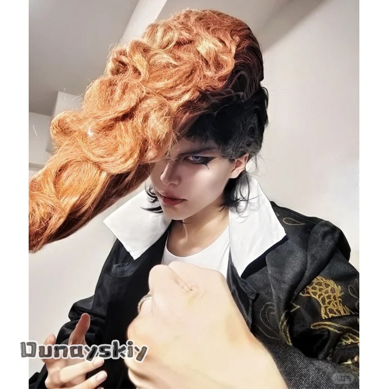 Peruca Sintética Marrom e Pret - Cosplay Anime Black Hair avaliação e preço