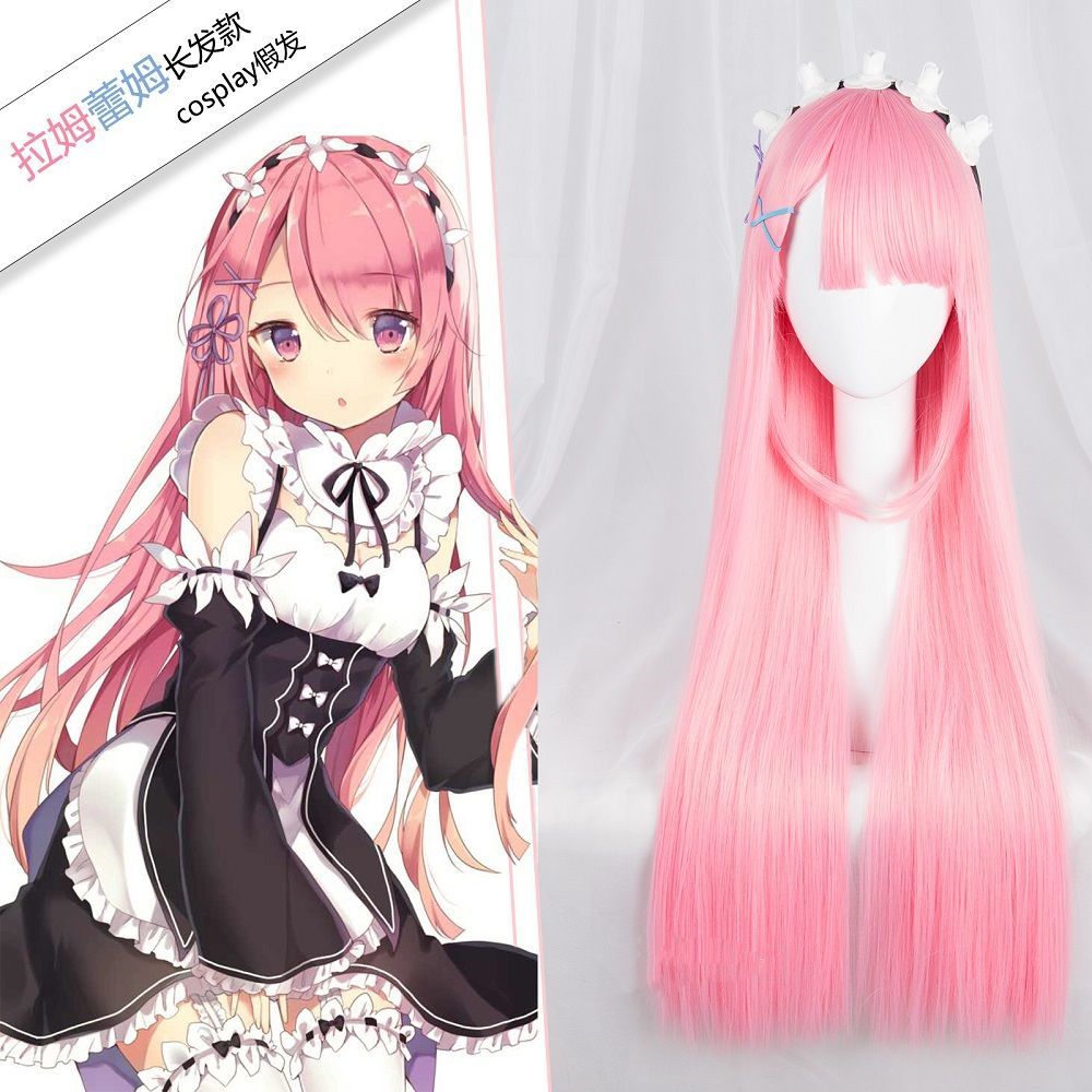 Re zero ram & rem peruca cospl - Re Zero Rem Wig avaliação e preço