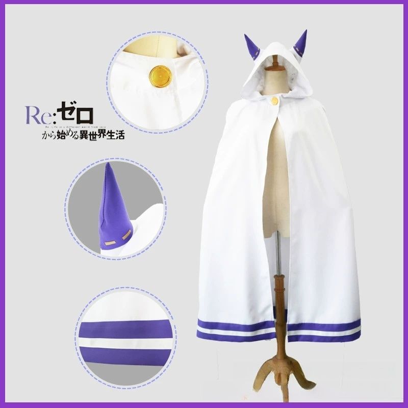 Emilia cosplay re life em um m - Re Zero Rem Wig avaliação e preço