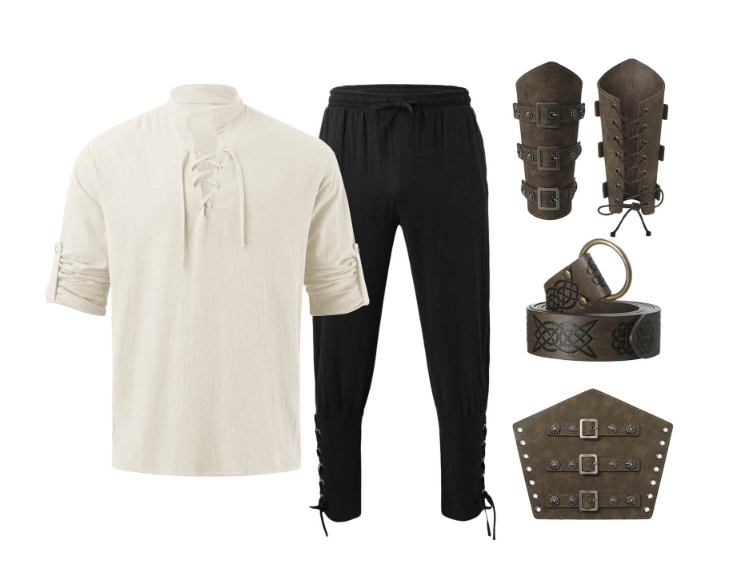 Conjunto de 4 peças de fantasi - Anime Cosplay And Costumes avaliação e preço