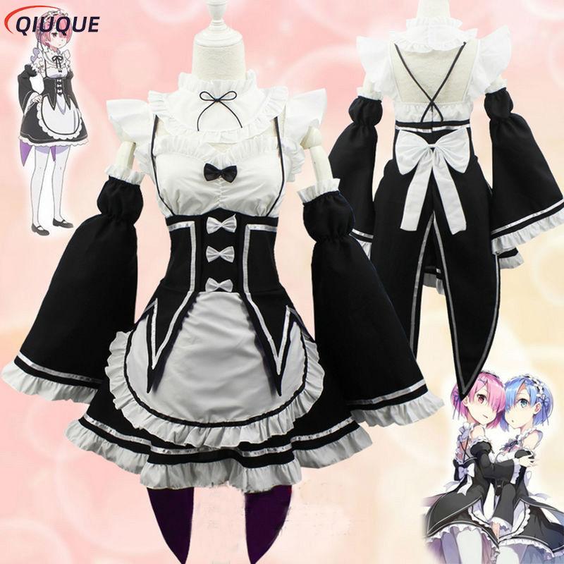 Anime Cosplay fantasia com per - Re Zero Rem Wig avaliação e preço