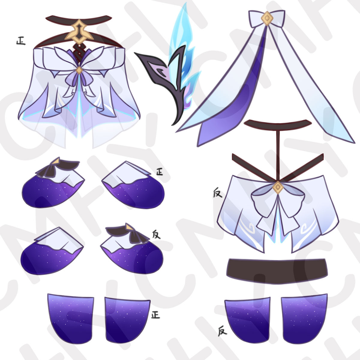 Jogo genshin impacto skirk gat - Anime Cosplay For Halloween avaliação e preço