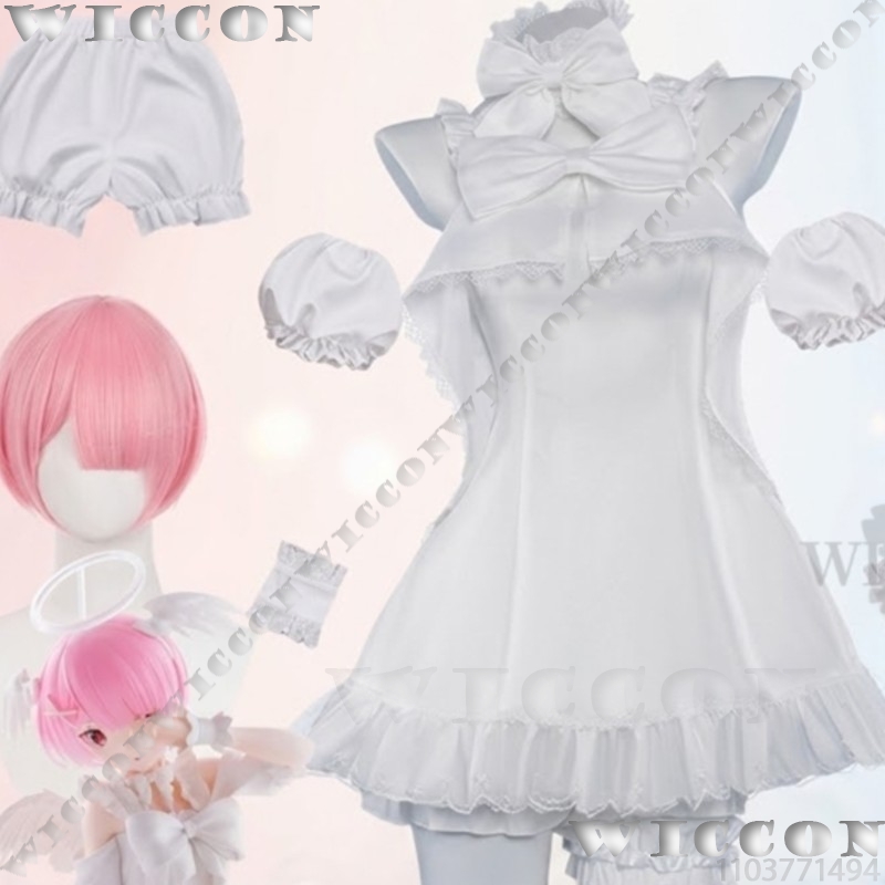 Ram Rem Sweet Angel Pure White - Re Zero Rem Wig avaliação e preço