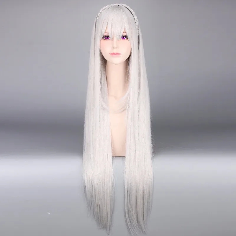 Peruca longa Cosplay da vida e - Re Zero Rem Wig avaliação e preço