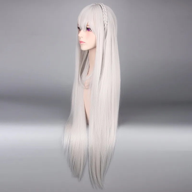 Peruca longa Cosplay da vida e - Re Zero Rem Wig avaliação e preço